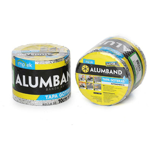 CINTA ASFÁLTICA TAPA GOTERAS ALUMBAND 10 cm x 10 m - Imptek