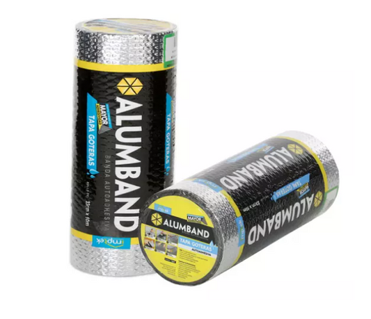 CINTA ASFÁLTICA TAPA GOTERAS ALUMBAND 33cm * 10m - Imptek